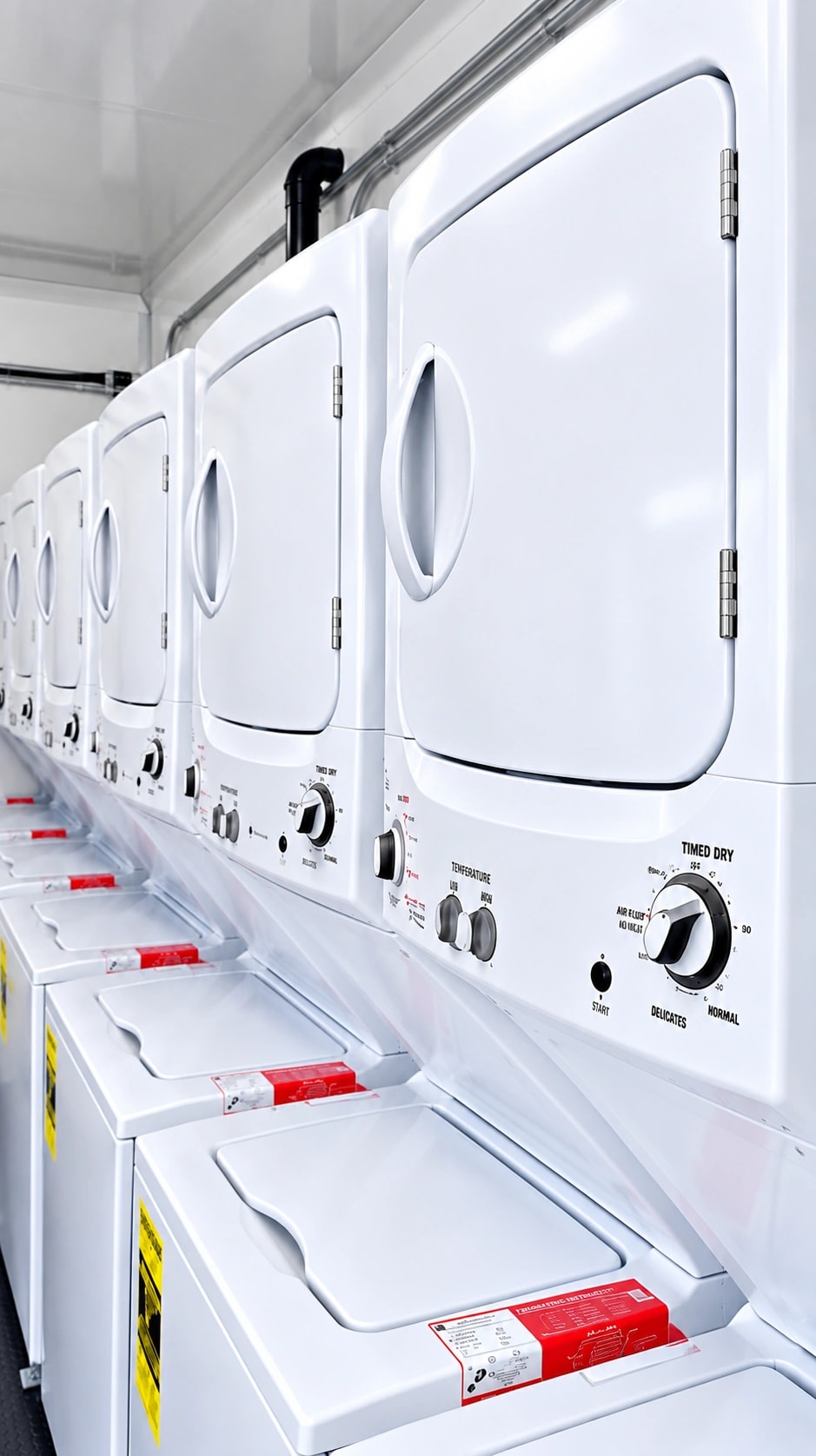 24ft temporary laundry trailer interior.