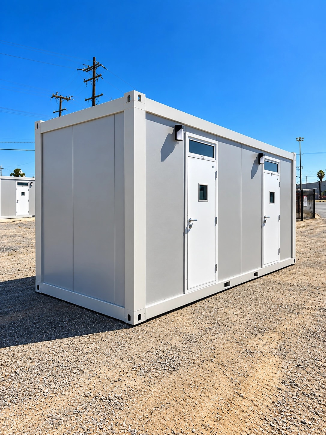 Sleeper trailer 2 stall side exterior.